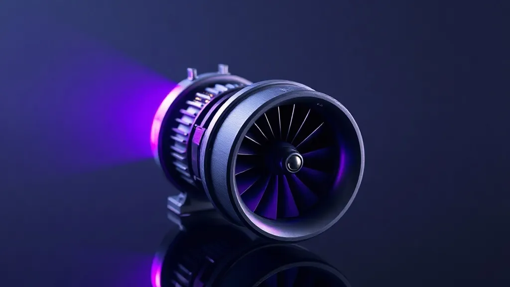 An aircraft part covered in certification tags, one glowing to suggest digital verification, in an industrial setting.